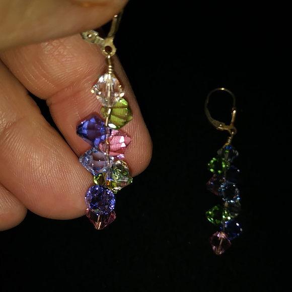 Azuli Skye Rockstar Swarovski Crystal Earrings 925 ss - Picture 2 of 6